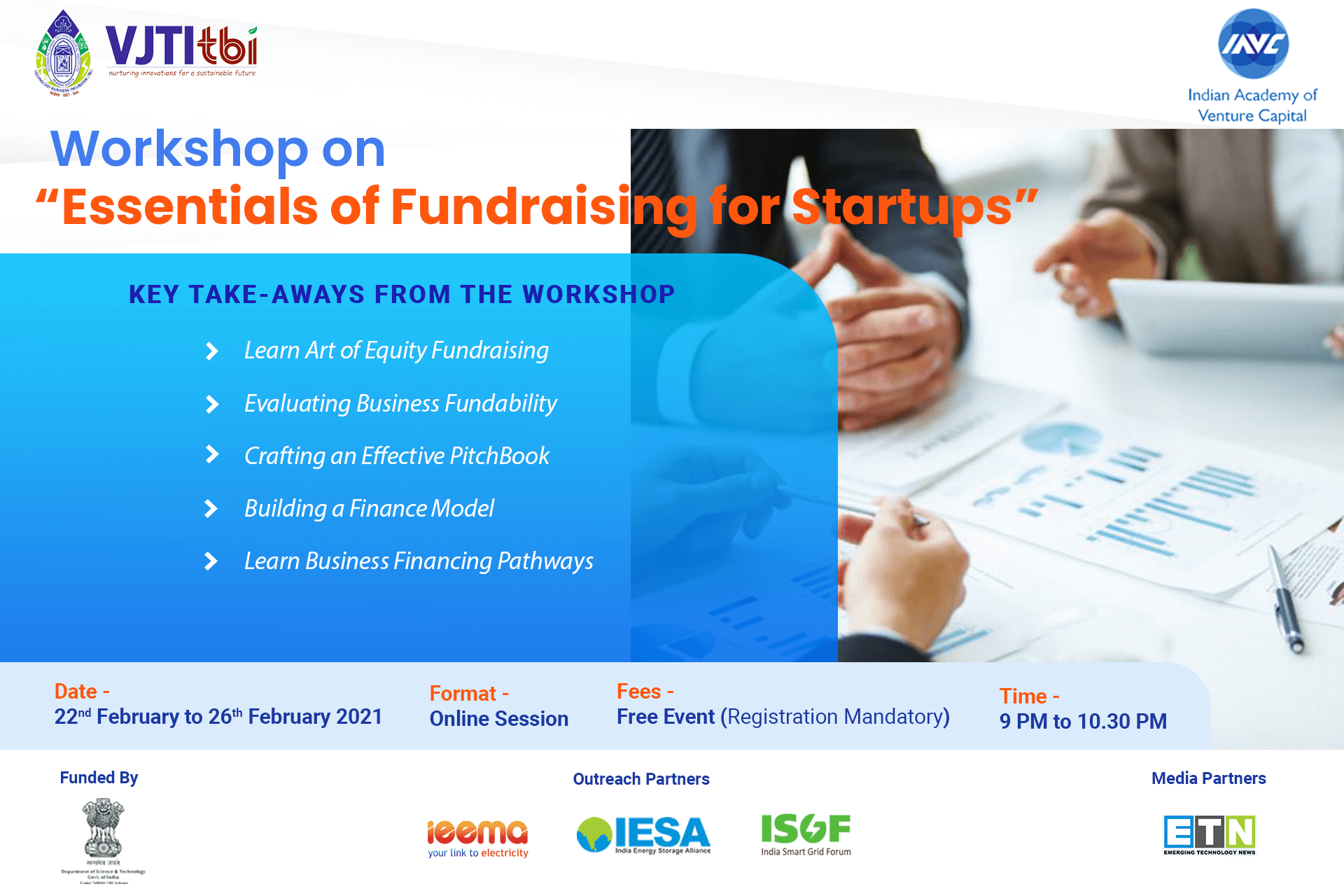 Free workshop on Essentials of Fundraising for Start-ups!!!